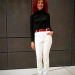 Schnittmuster PRIA- Jeans, Hose mit figurfreundlicher Längsnaht, fetzige Gesäßtaschen Gr. 34-54 - Sewando