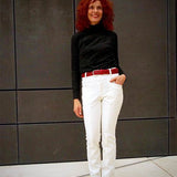 Schnittmuster PRIA- Jeans, Hose mit figurfreundlicher Längsnaht, fetzige Gesäßtaschen Gr. 34-54 - Sewando