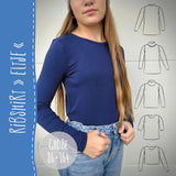 RIBSHIRT "ELTJE" | Nähanleitung und Schnittmuster | 3 Weiten Gr. 86-164