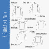RIBSHIRT "ELTJE" | Nähanleitung und Schnittmuster | 3 Weiten Gr. 86-164