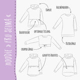 HOODIE "FRU SELMA" | Nähanleitung und Schnittmuster Gr. 32-58
