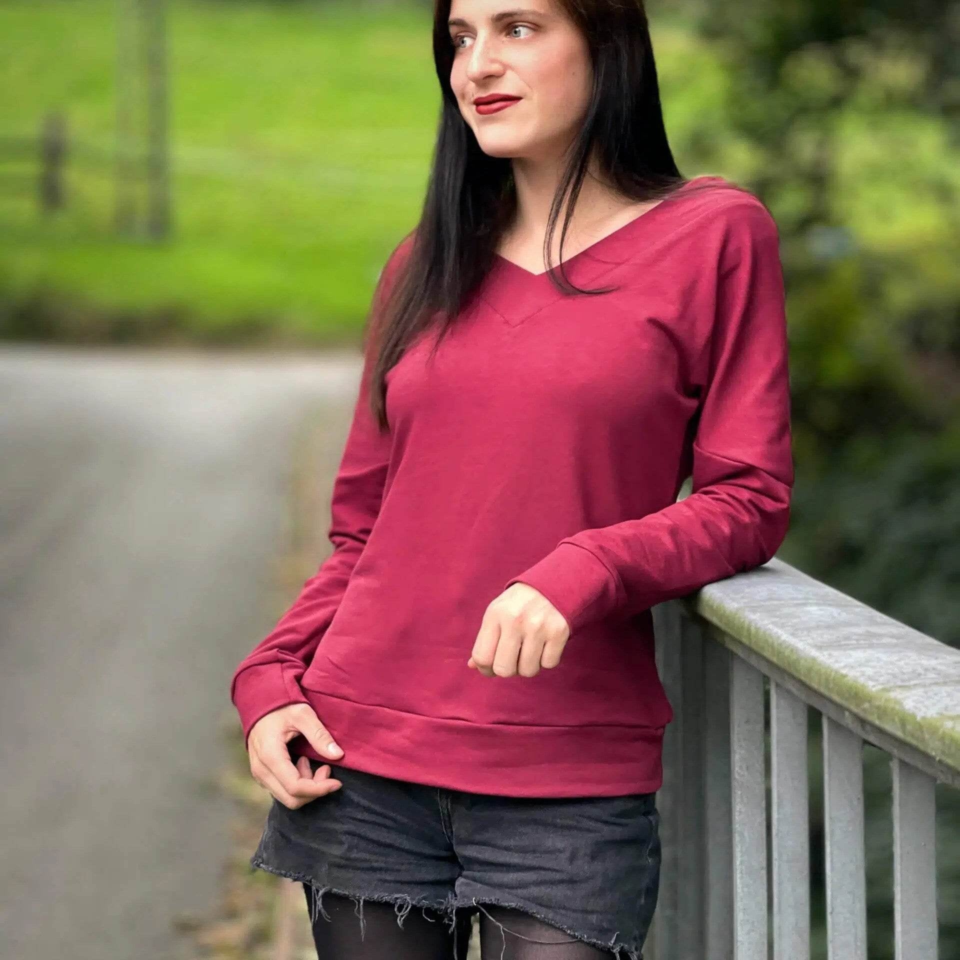 Schnittmuster Pullover Peridot Gr. 32 - 56 DE - Sewando