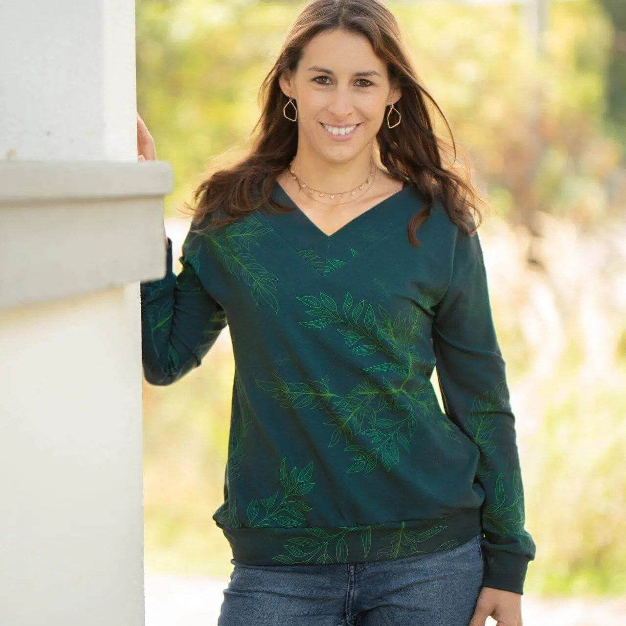 Schnittmuster Pullover Peridot Gr. 32 - 56 DE - Sewando