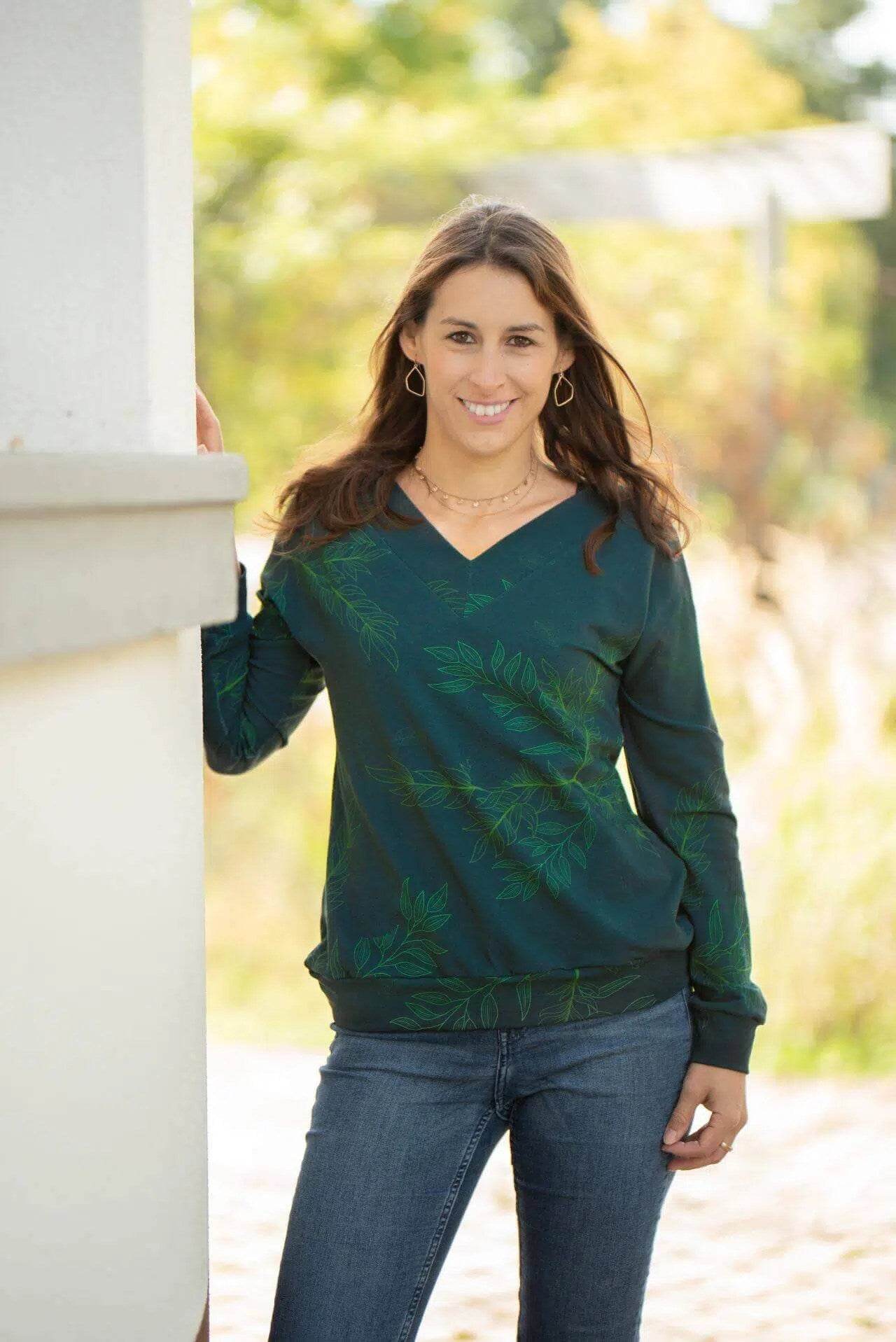 Schnittmuster Pullover Peridot Gr. 32 - 56 DE - Sewando