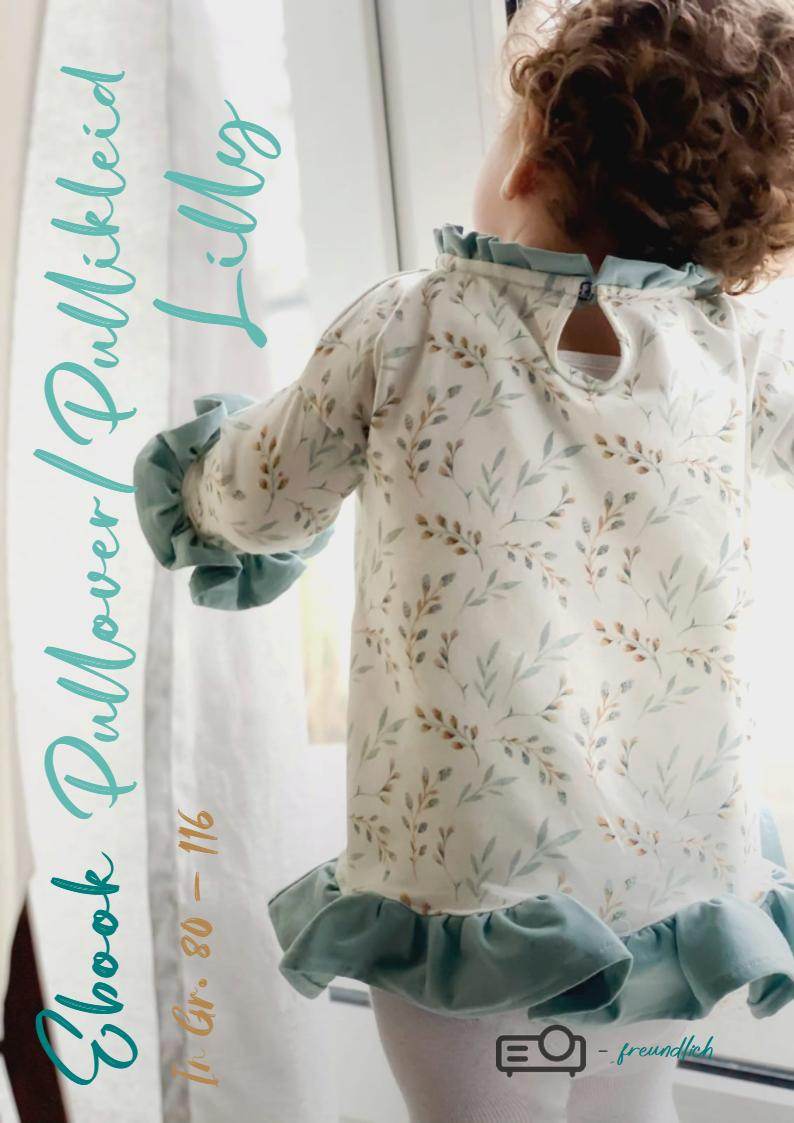 Schnittmuster Pullover /Pullikleid Lilly 2 in 1 für Mädchen Gr. 80-116 - Sewando