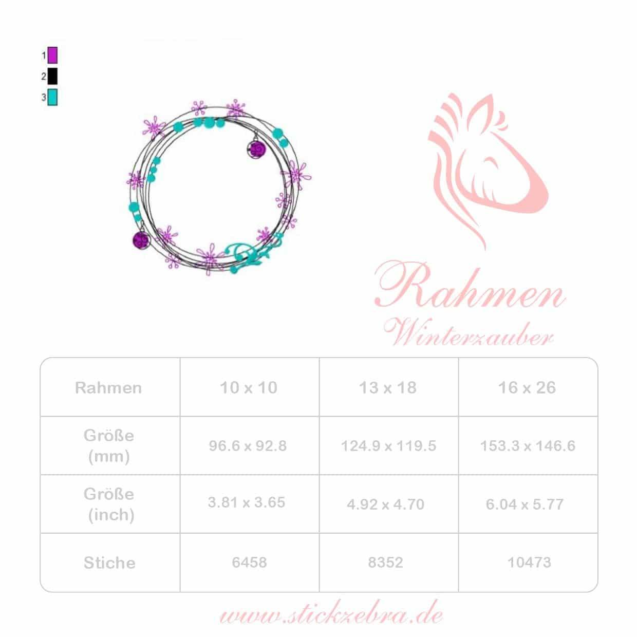 Stickdatei Rahmen Winterzauber – dein frostiges Lieblingsdetail für kreative Projekte an deiner Stickmaschine - Sewando