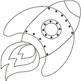 Stickdatei - Doodle-Applikationen WELTALL (7 Motive) - Sewando
