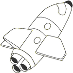 Stickdatei - Doodle-Applikationen WELTALL (7 Motive) - Sewando