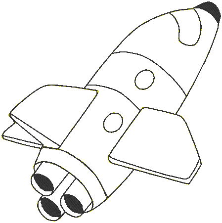 Stickdatei - Doodle-Applikationen WELTALL (7 Motive) - Sewando