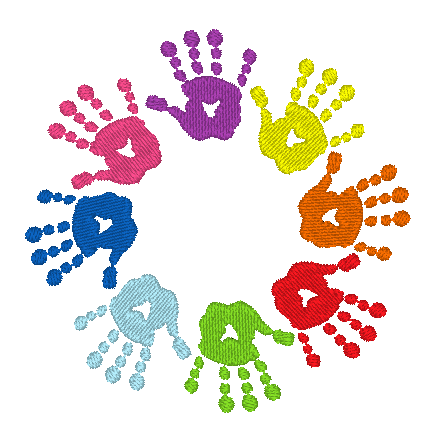 Stickdatei - Rainbow-Mix (10 Dateien) inkl. ITH-Untersetzer - Sewando