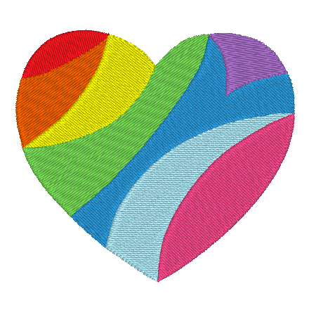 Stickdatei - Rainbow-Mix (10 Dateien) inkl. ITH-Untersetzer - Sewando