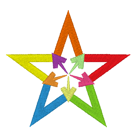 Stickdatei - Rainbow-Mix (10 Dateien) inkl. ITH-Untersetzer - Sewando