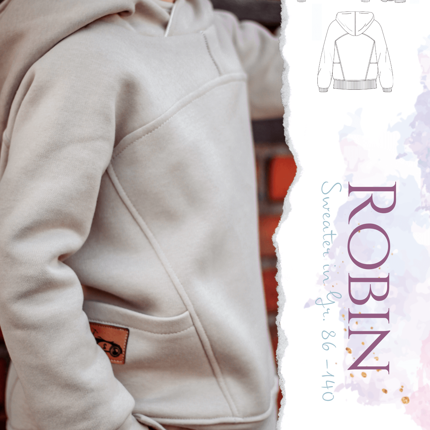 Schnittmuster Sweater Robin Gr. 86-140 - Sewando