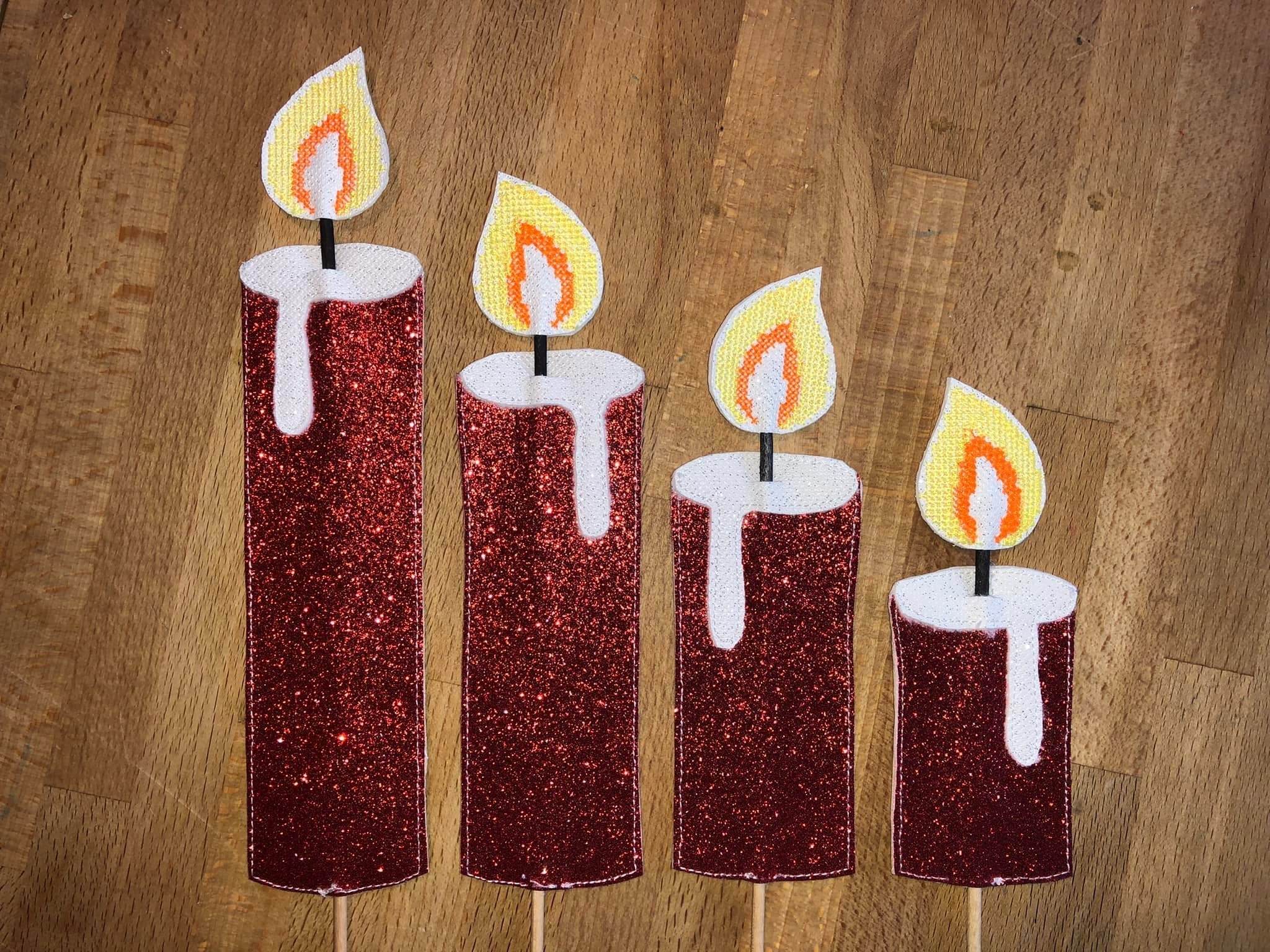 Stickdatei Wendekerzen on-off (in 4 Größen) - Sewando
