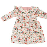 Schnittmuster Mädchenkleid ELLA – Retro Kleid mit Volants und Blumenmuster für Mädchen