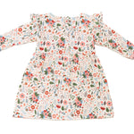 Schnittmuster Mädchenkleid ELLA – Retro Kleid mit Volants in buntem Blumenmuster