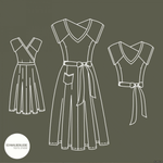 Vintage Wickelkleid und Bluse | Schnittmuster + Anleitung | Gr. 32-58 | Anfänger - Sewando