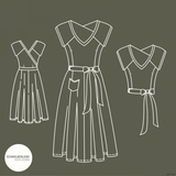 Vintage Wickelkleid und Bluse | Schnittmuster + Anleitung | Gr. 32-58 | Anfänger - Sewando