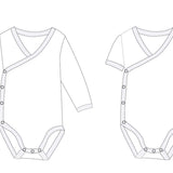 Schnittmuster Wickelbody CIELO PDF Babybody Druckknöpfe