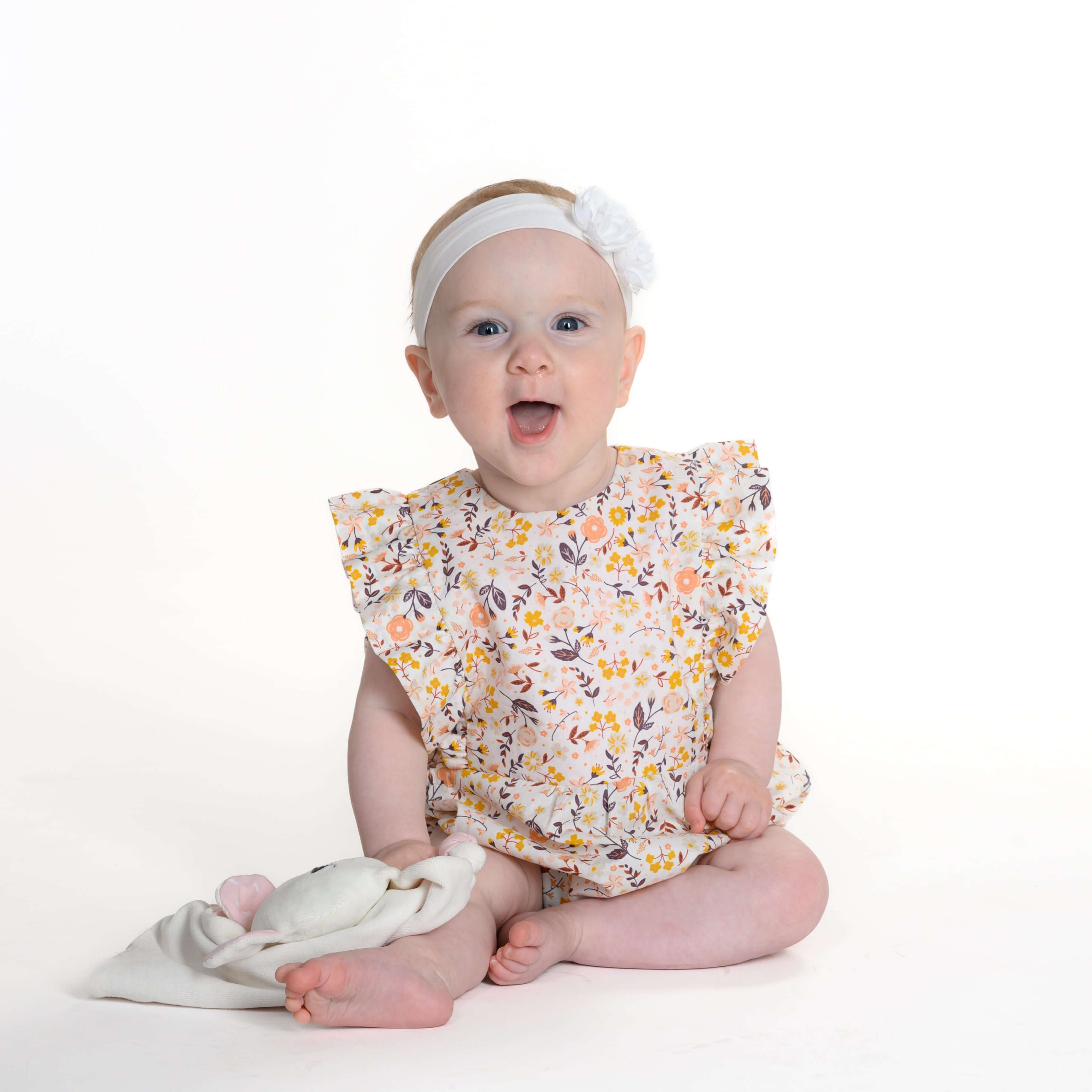 Chiara Schnittmuster Baby Mädchen Bloomer/Kurzoverall  PDF | Sommer-Strampler | Größe 50–92 | Luftig & einfach zu nähen |