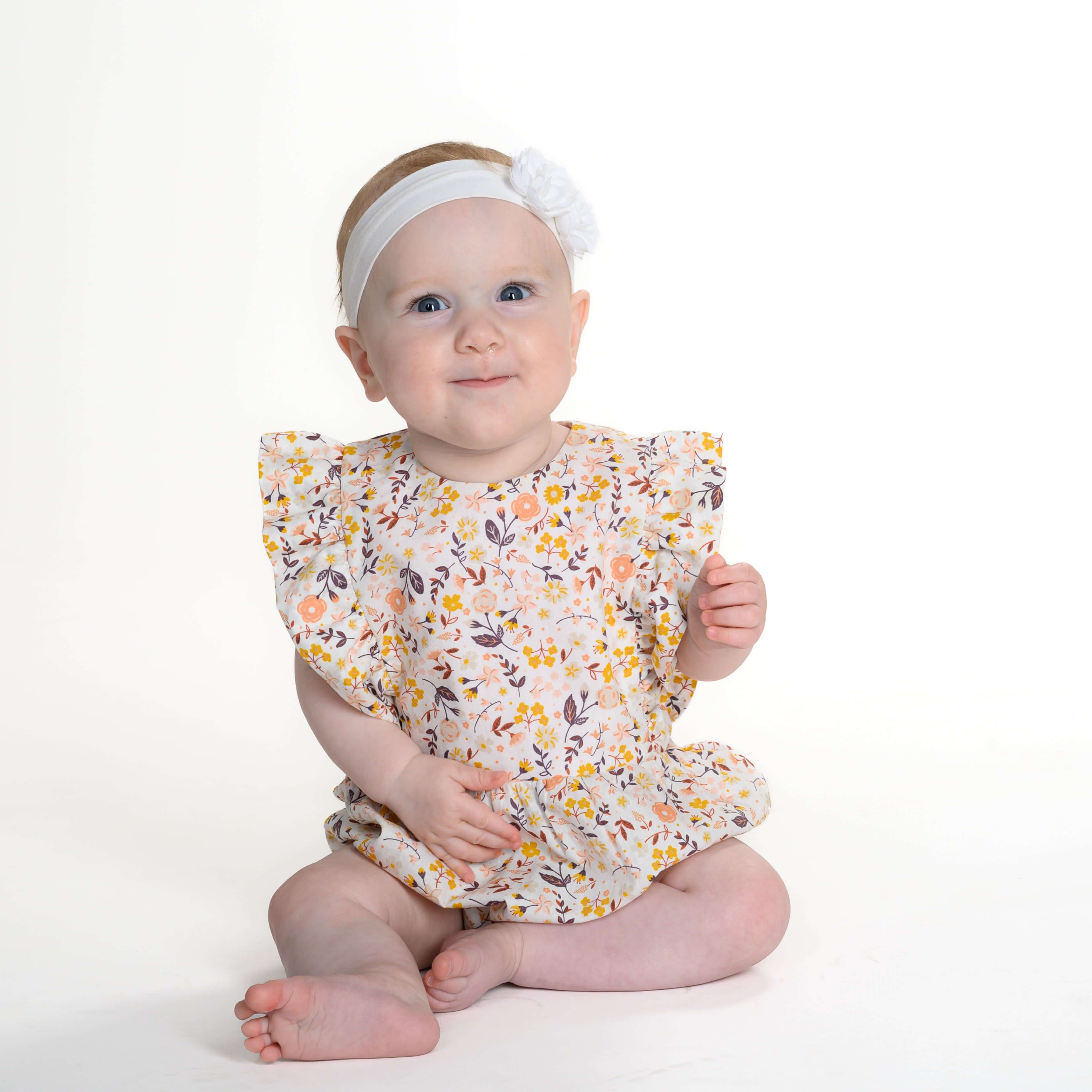 Chiara Schnittmuster Baby Mädchen Bloomer/Kurzoverall  PDF | Sommer-Strampler | Größe 50–92 | Luftig & einfach zu nähen |