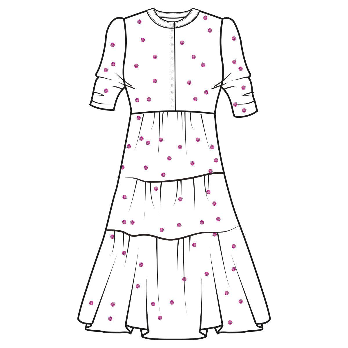 Boho Maxikleid Damen | Schnittmuster + Anleitung | Gr. 32-52 | Anfänger - Sewando
