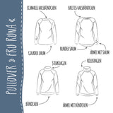 PULLOVER "FRU RUNA" | Nähanleitung und Schnittmuster Gr. 32-58
