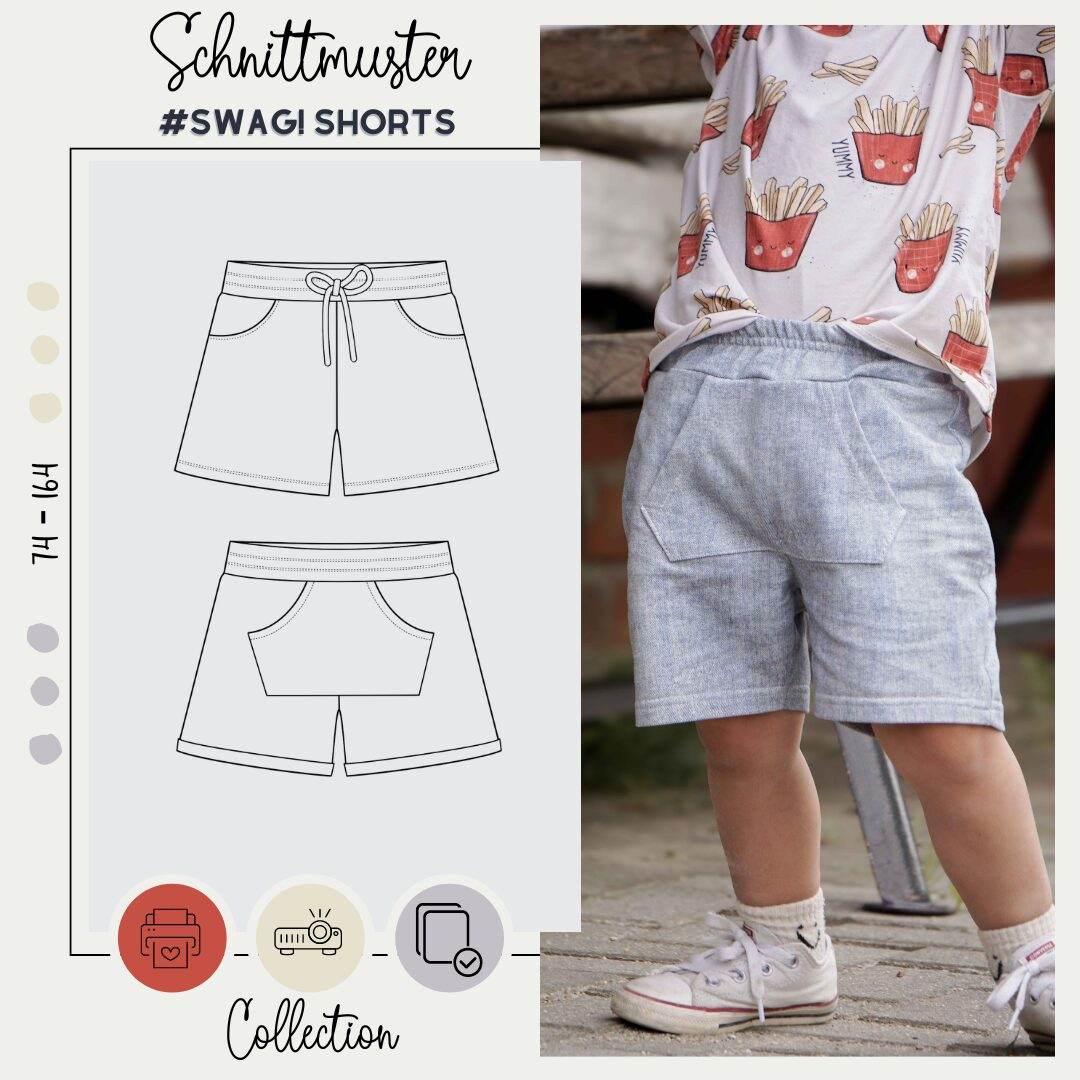 Schnittmuster #SWAG! SHORTS Gr. 74 - 164 - Sewando