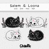 Plotterdatei Salem & Loona Katzen - Sewando