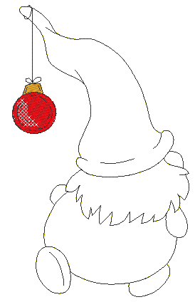 Stickdatei - SANTA-Gnom (3 Dateien) - Sewando
