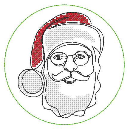Stickdatei - Untersetzer Single Line Advent (24 Dateien) - Sewando