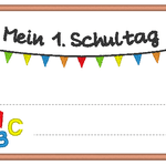 Stickdatei - Schild / Tafel zur Einschulung - Sewando