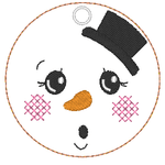 Stickdatei - 6 Schneemänner mit Gesicht (ITH und Doodle) - Sewando