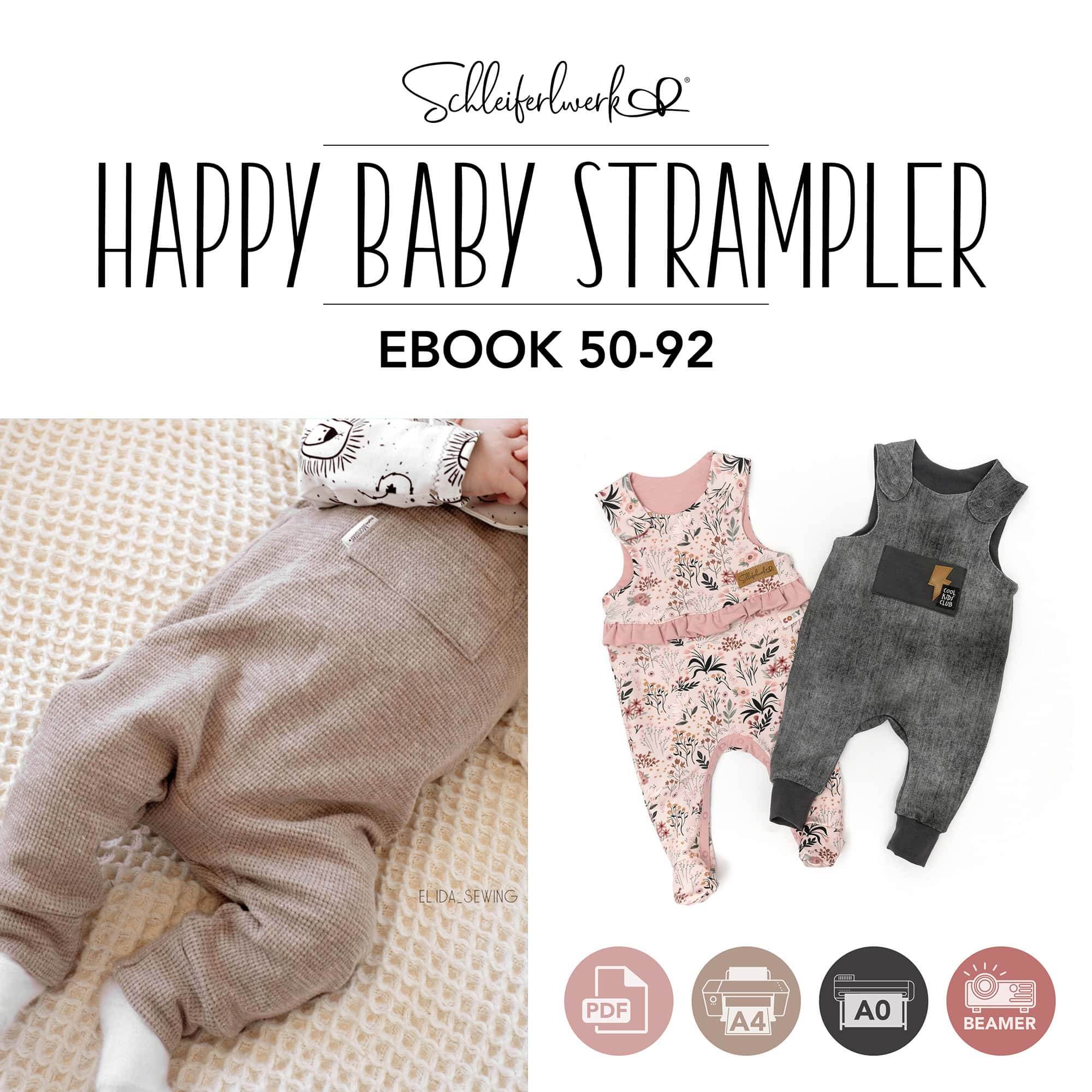 Schnittmuster Happy Baby Strampler Gr. 50-92 - Sewando