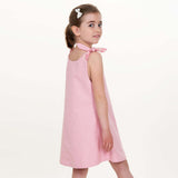 Schnittmuster Mädchenkleid STEFFI in rosa, Modell für Mädchen von Gr. 74 bis 152, ideal für den Sommer.