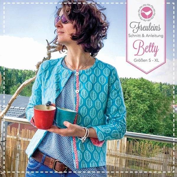 Schnittmuster Jacke Betty Gr. S–XL – PDF A4, A0 & Beamer inkl. Anleitung - Sewando