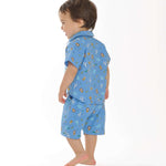 Schnittmuster Baby Hemd & Hose TOM + NOAH PDF Jungen Outfit Gr. 68–122 in Blau, Jungenmode für festliche Anlässe.