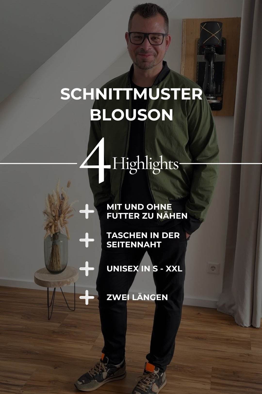 E-Book und Schnittmuster | Bomberjacke Daniel S-XL - Sewando
