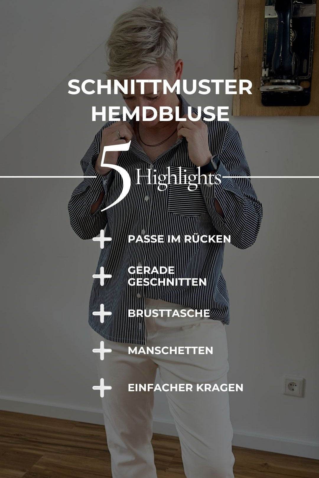 E-Book und Schnittmuster | Hemdbluse S-XL - Sewando