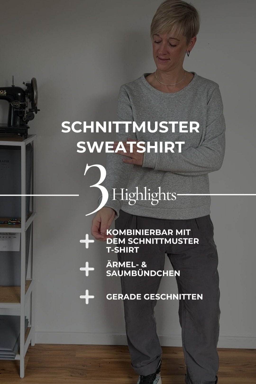 E-Book und Schnittmuster | Sweatshirt S-XL - Sewando
