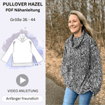 Nähanleitung HAZEL - Kuschel Pullover mit Rollkragen - Gr. 34-44 - Sewando