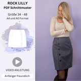 Schnittmuster Rock LILLY - Minirock mit Wickeloptik | Gr. 34-48 (PDF) - Sewando