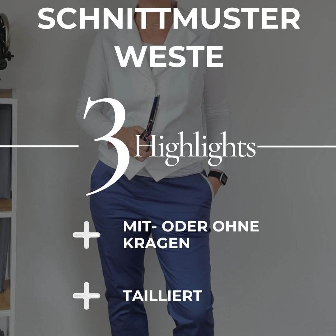 E-Book und Schnittmuster | Weste Gr. S-XL - Sewando