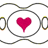 Stickdatei - Doodle-Applikation "Affenbaby" mit Accessoires