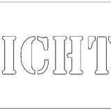Stickdatei  "NICHTS" in 2 Schriftarten