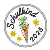Stickdatei - Schulkind-Buttons "2025" in 3 Versionen