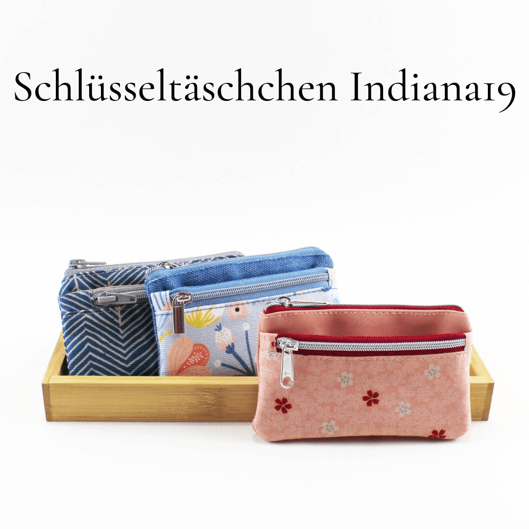 FreeBook Schlüsseltäschchen INDIANA19 Nähanleitung Schnittmuster - Sewando