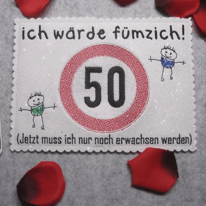 Stickdatei - Verkehrsschilder-Sprüche zum Geburtstag - Sewando