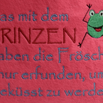 Stickdatei - Das mit dem Prinzen haben die Frösche nur erfunden... - Sewando