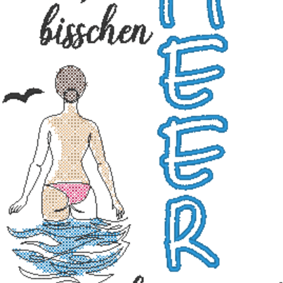 Stickdatei - Ein bisschen MEER geht immer (2 Größen) - Sewando